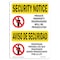 Signmission OSHA Security Sign, 3.5" Height, 5" Width, Private Property Trespassers, Landscape, SN-D-35-L-11631 OS-SN-D-35-L-11631 - alternate 1